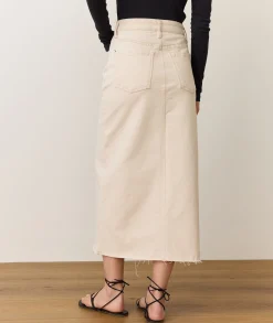 Fawn Denim Midi Skirt