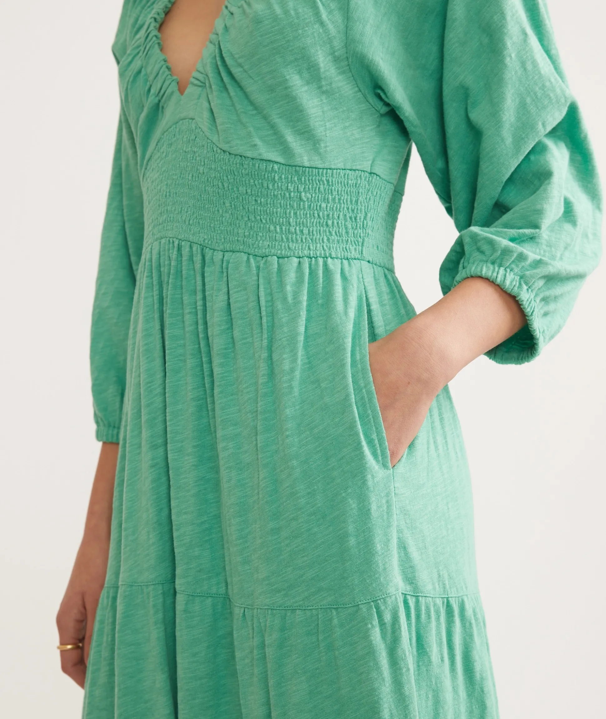 Florence Vintage Slub Midi Dress