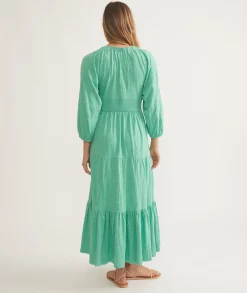 Florence Vintage Slub Midi Dress