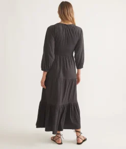 Florence Vintage Slub Midi Dress
