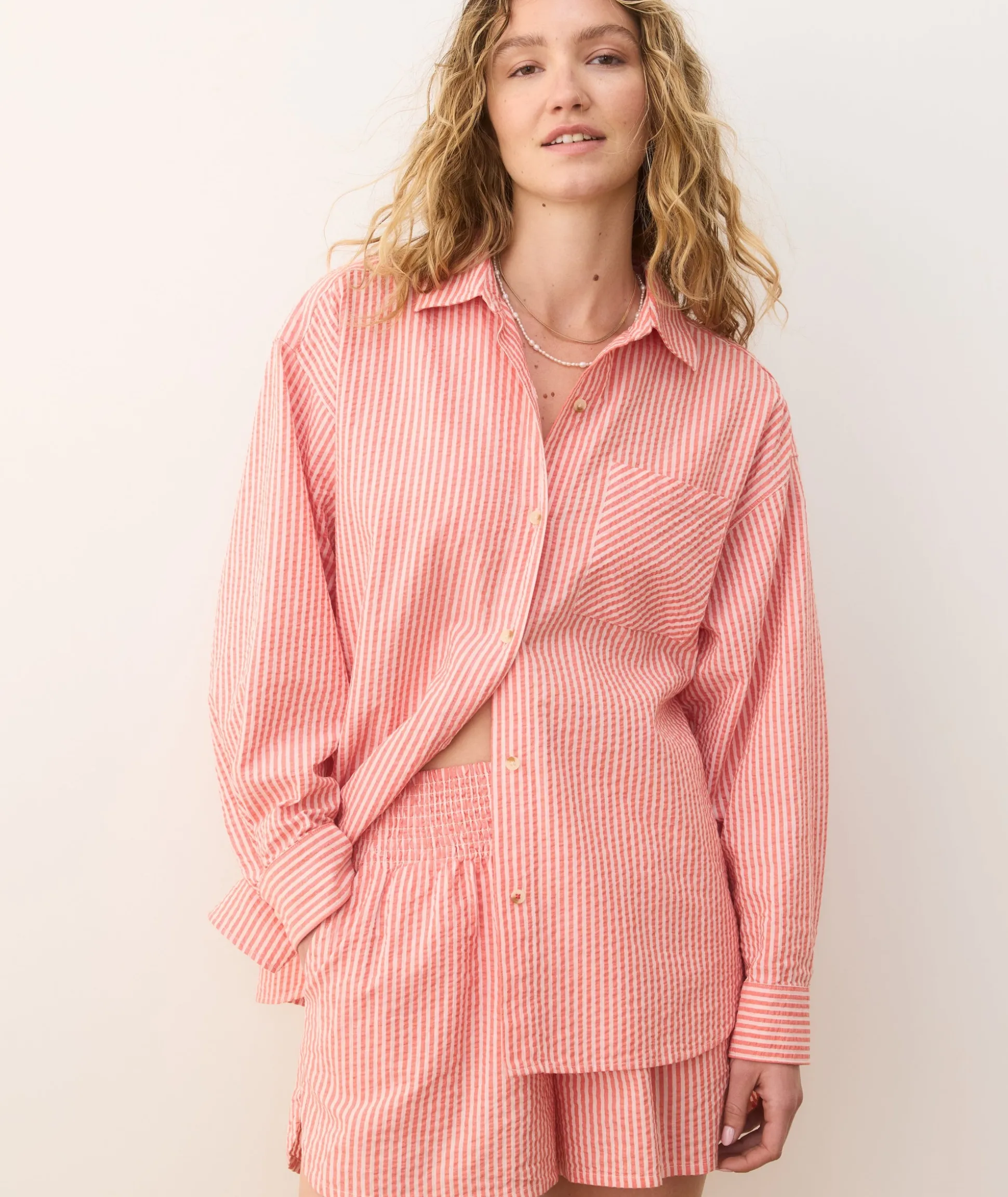 Gracey Oversized Seersucker Shirt