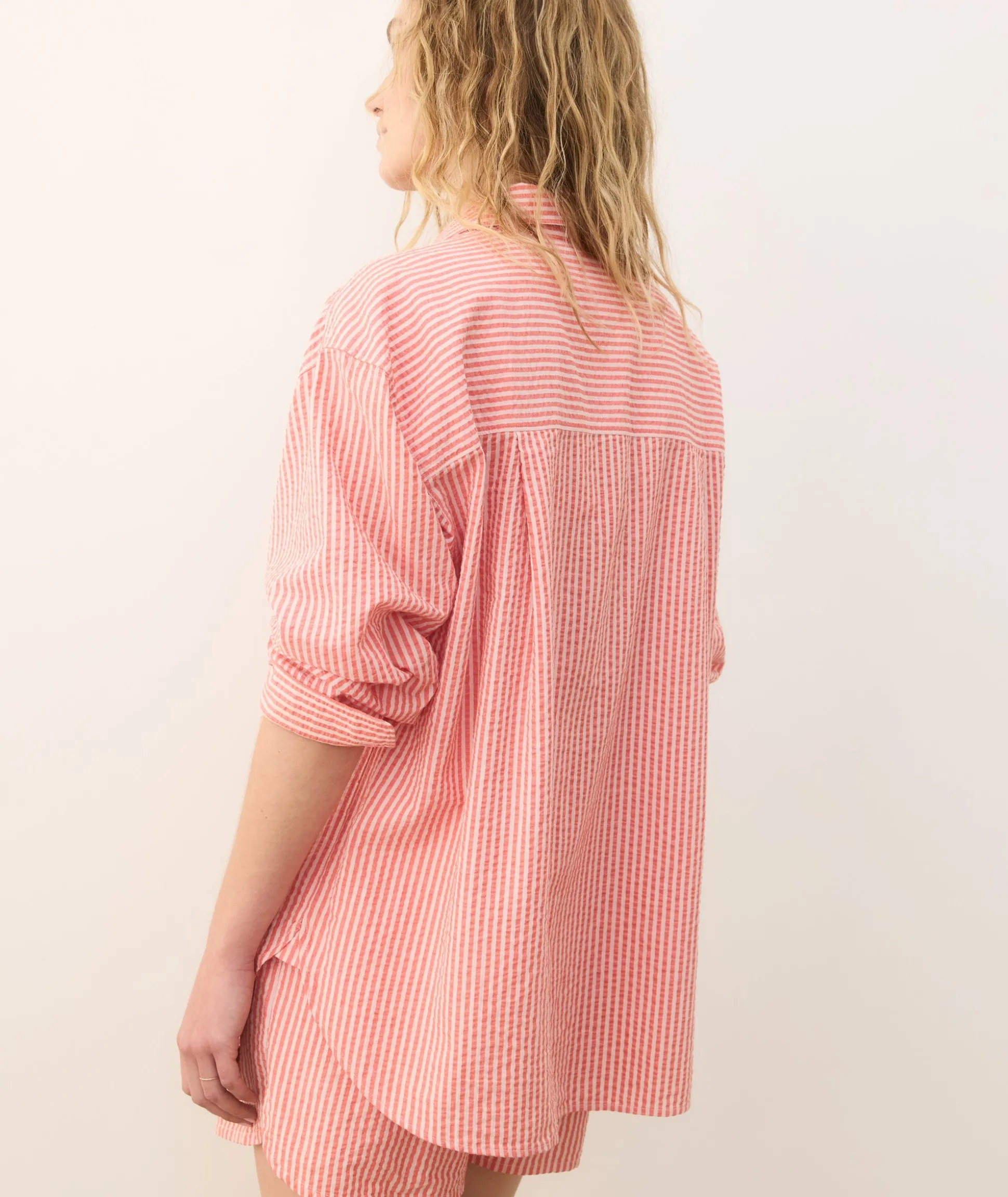 Gracey Oversized Seersucker Shirt