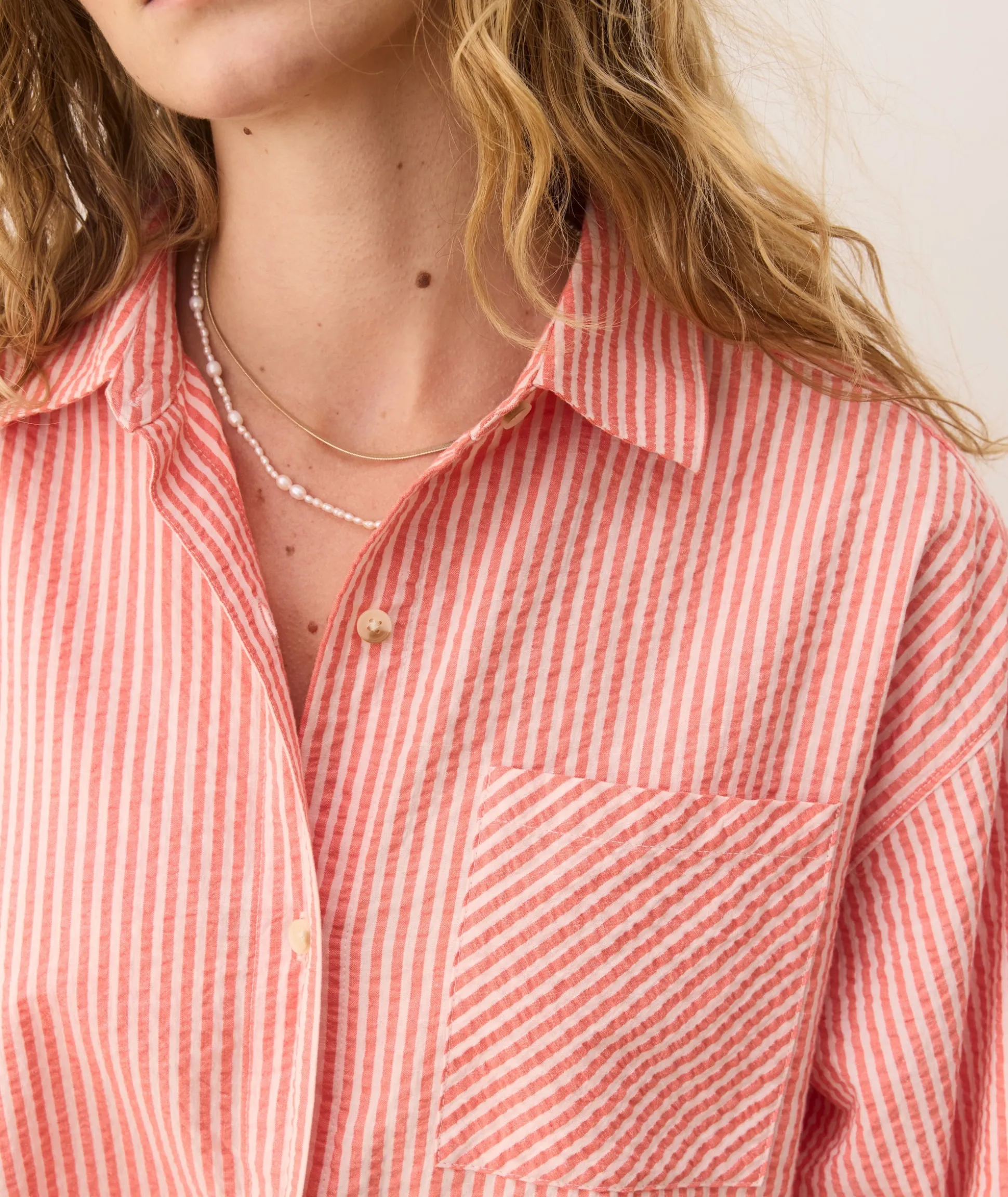 Gracey Oversized Seersucker Shirt