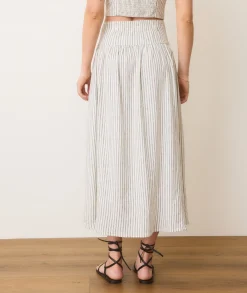 Jade Button Through Skirt