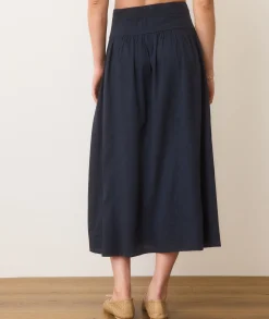 Jade Button Through Skirt