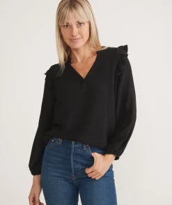 Jamie Ruffle Sleeve Top