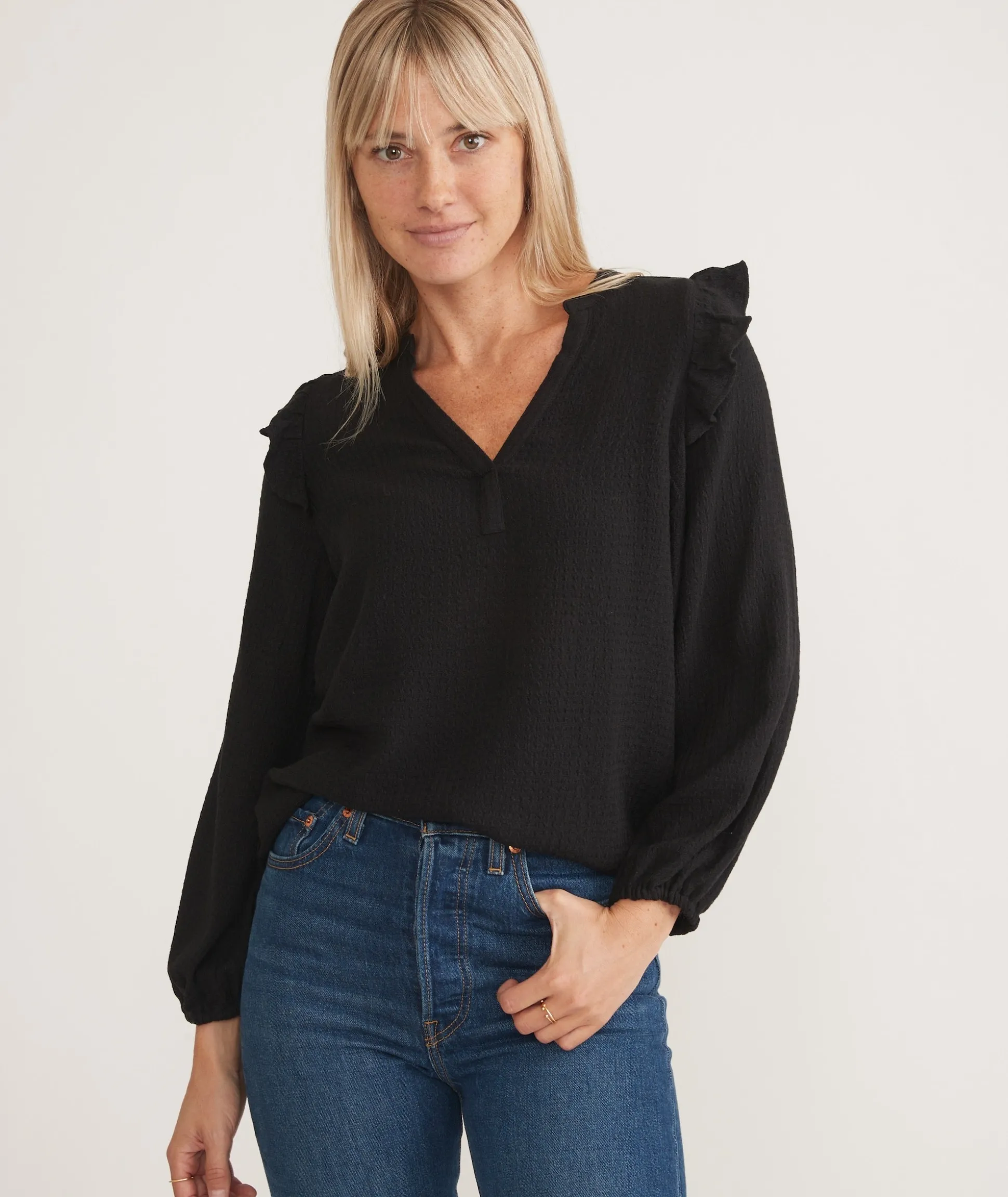 Jamie Ruffle Sleeve Top