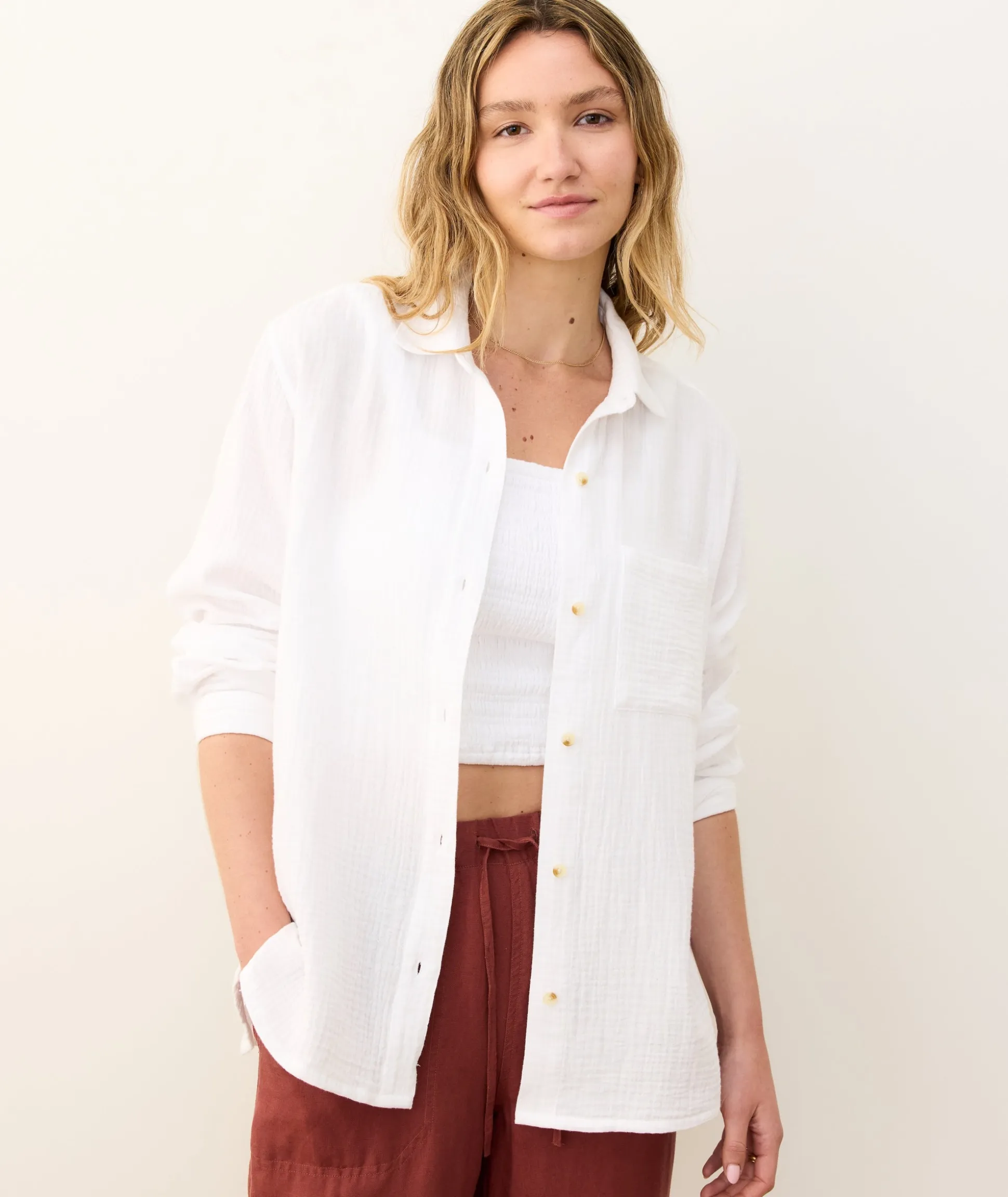Jane Relaxed Double Cloth Shirt