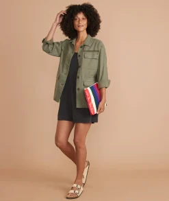 Large Pouch in Bold Multi Stripe