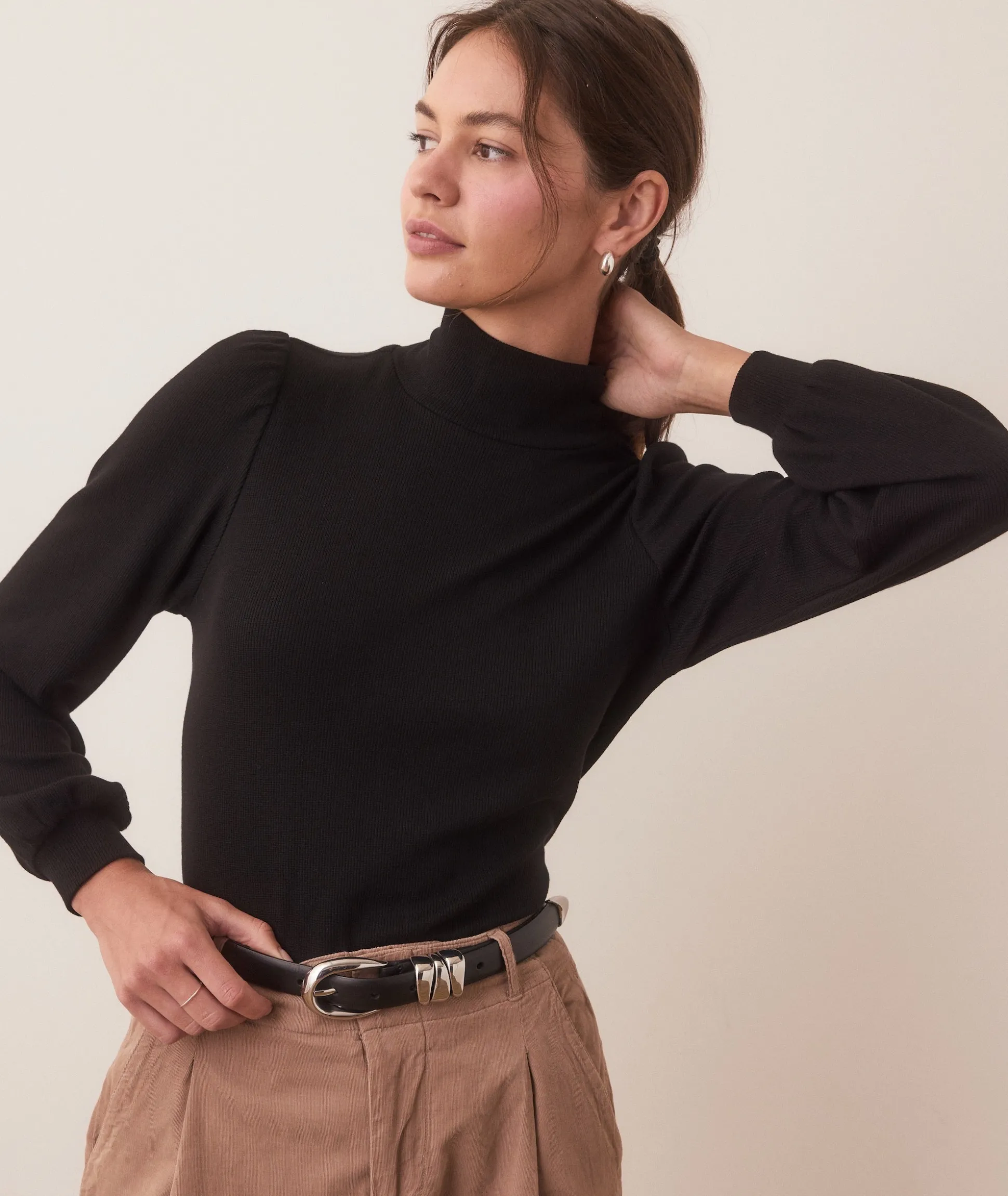 Lexi Puff Sleeve Turtleneck