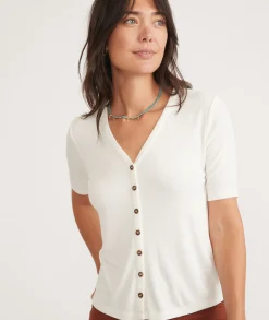 Lexi Rib Button Top