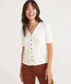 Lexi Rib Button Top