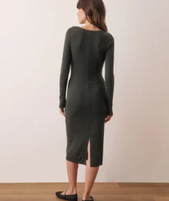 Lexi Rib Long Sleeve Midi Dress