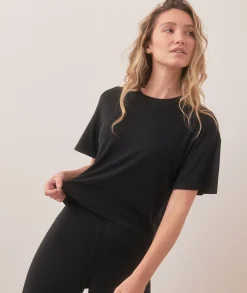 Lexi Rib Lounge Cropped Tee