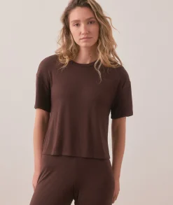 Lexi Rib Lounge Cropped Tee