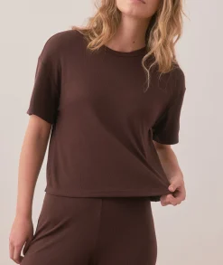 Lexi Rib Lounge Cropped Tee