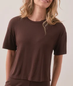 Lexi Rib Lounge Cropped Tee