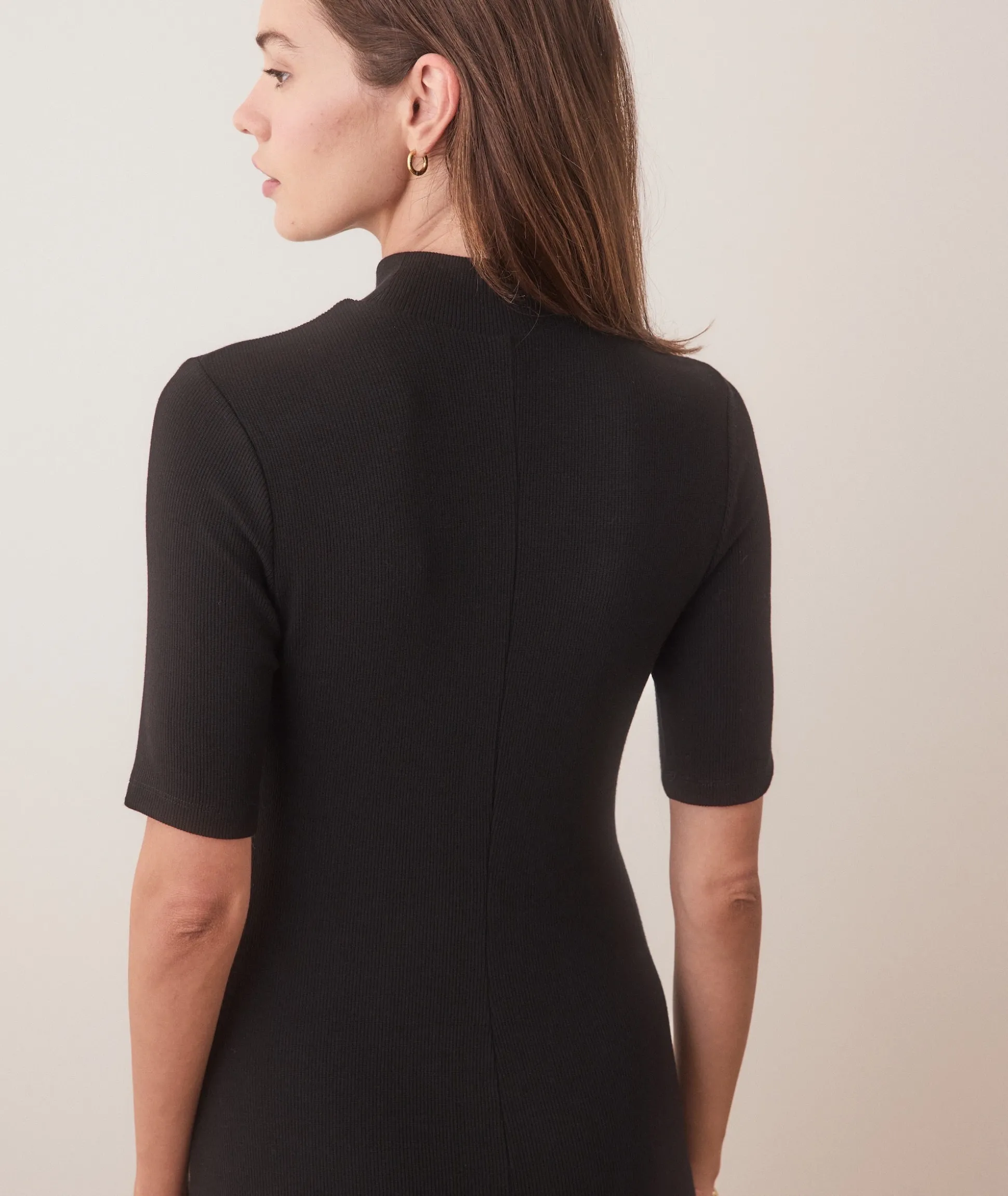 Lexi Rib Mock Neck Midi Dress