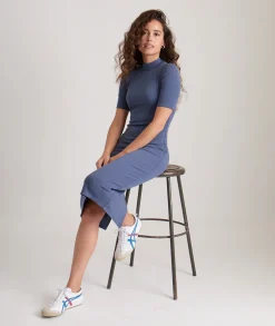 Lexi Rib Mock Neck Midi Dress