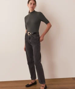 Lexi Rib Mock Neck Top