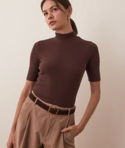 Lexi Rib Mock Neck Top