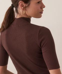 Lexi Rib Mock Neck Top