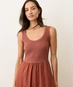Lexi Rib Poplin Midi Dress