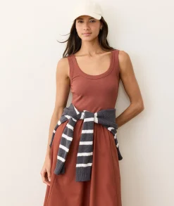 Lexi Rib Poplin Midi Dress