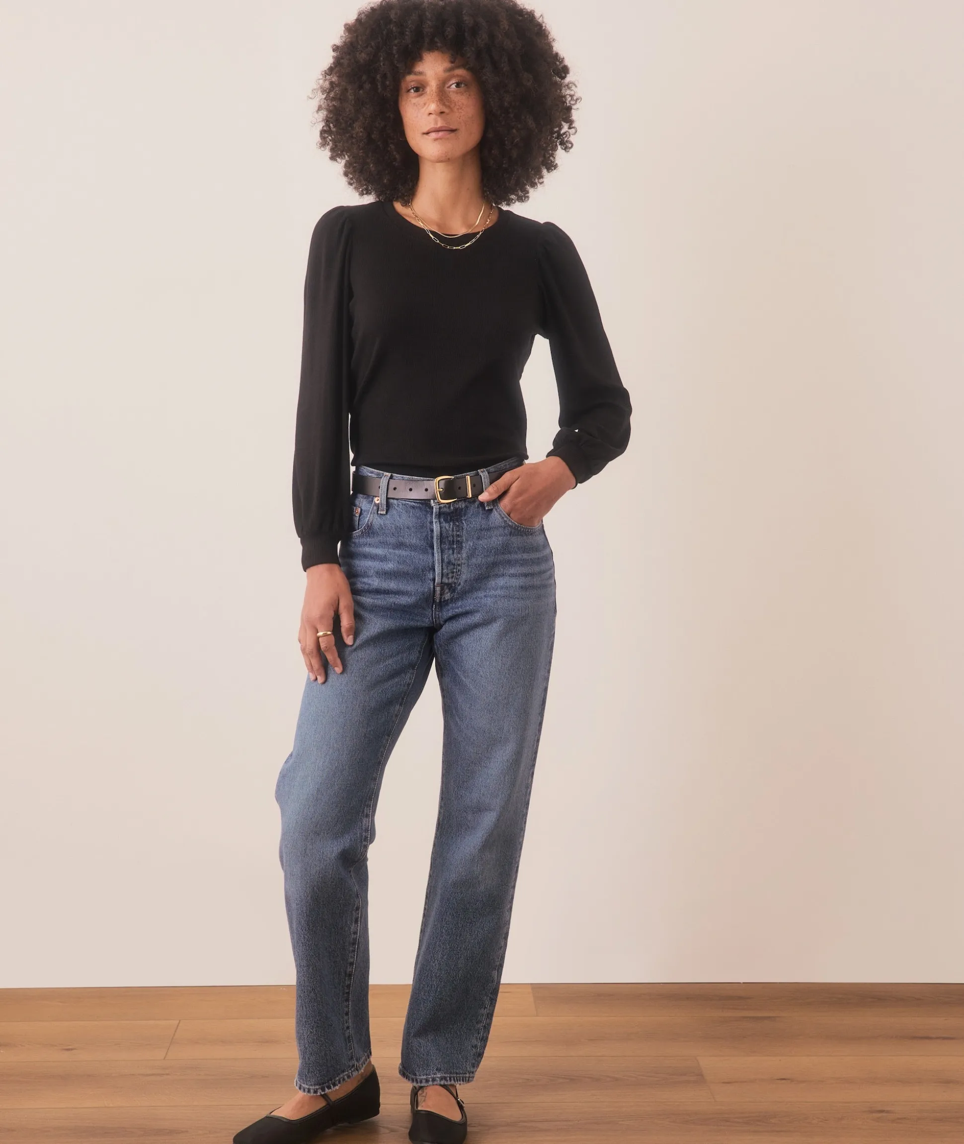Lexi Rib Puff Sleeve Top