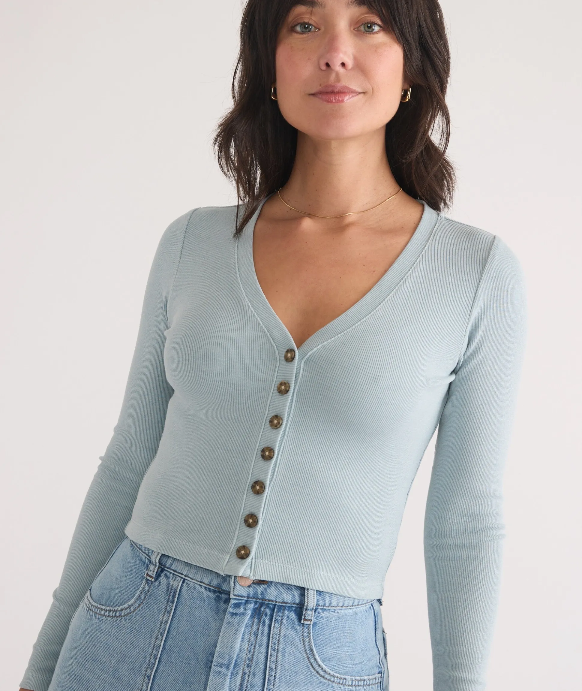 Lexi Rib Sun-In Button Through