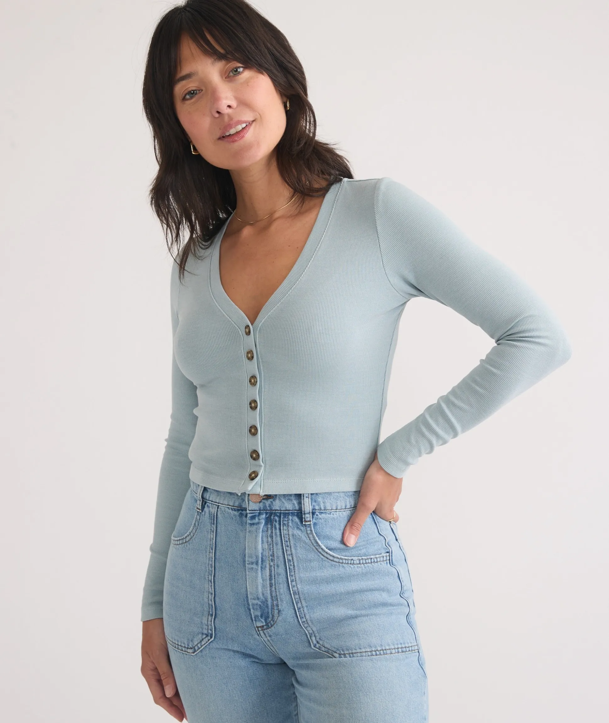Lexi Rib Sun-In Button Through