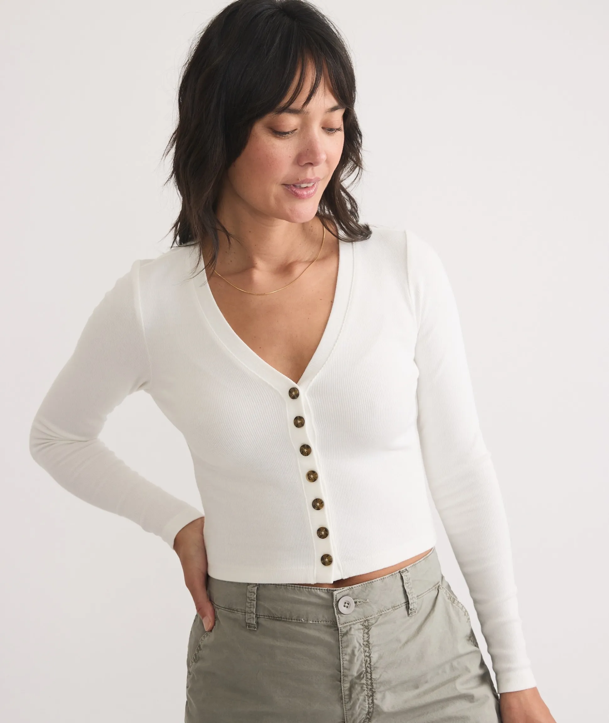 Lexi Rib Sun-In Button Through