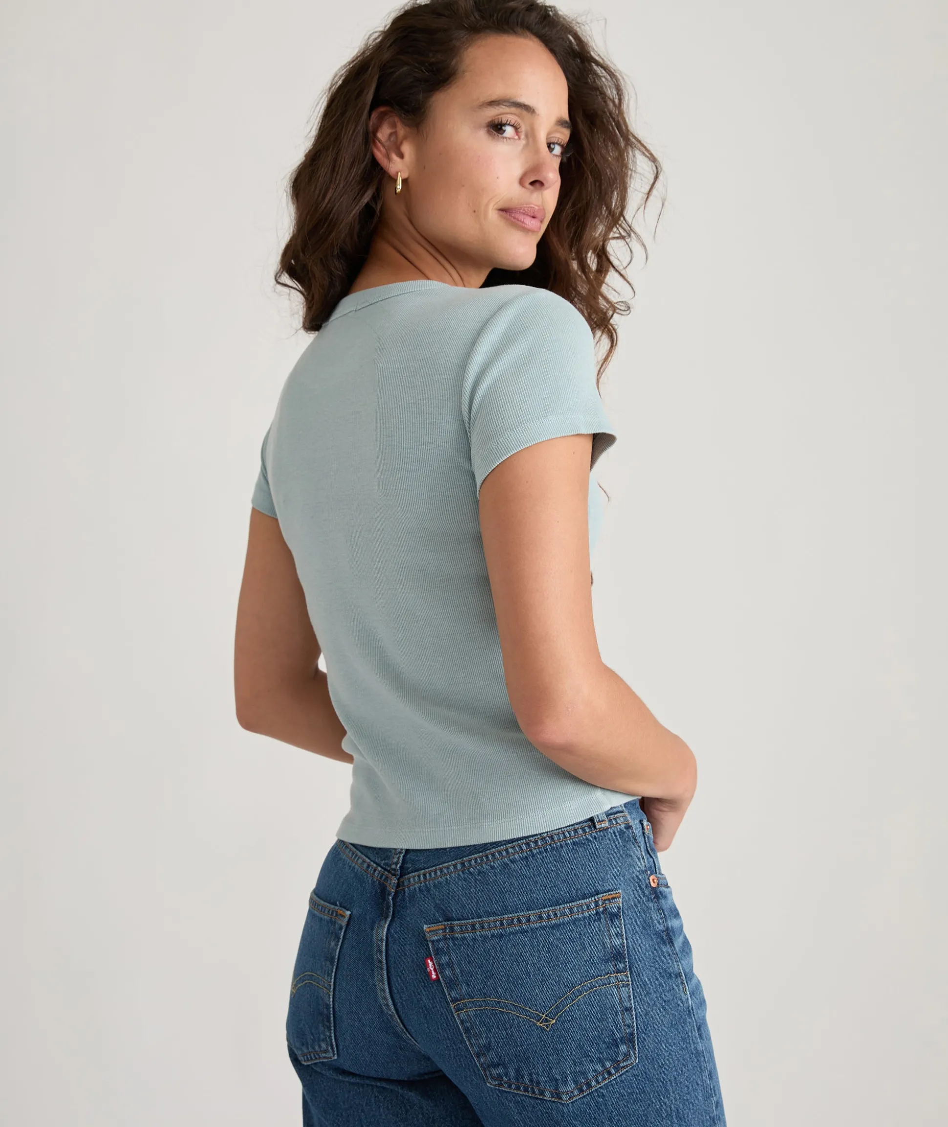 Lexi Rib Sun-In Crew Tee
