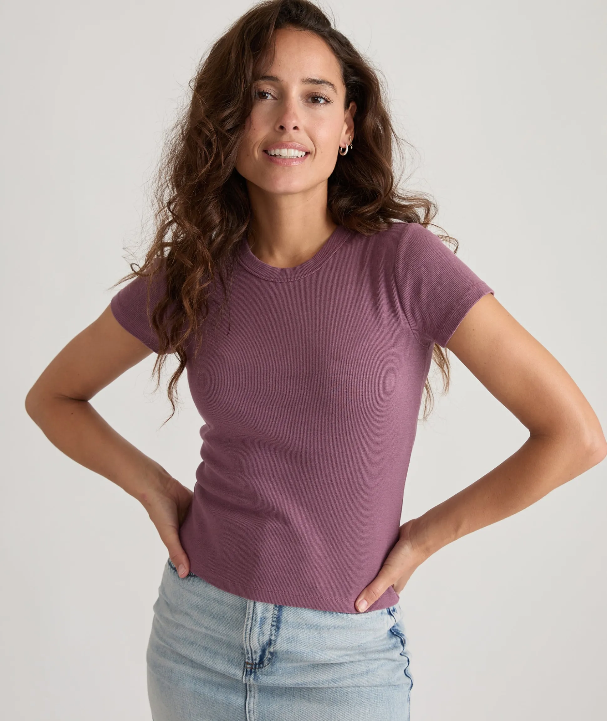 Lexi Rib Sun-In Crew Tee