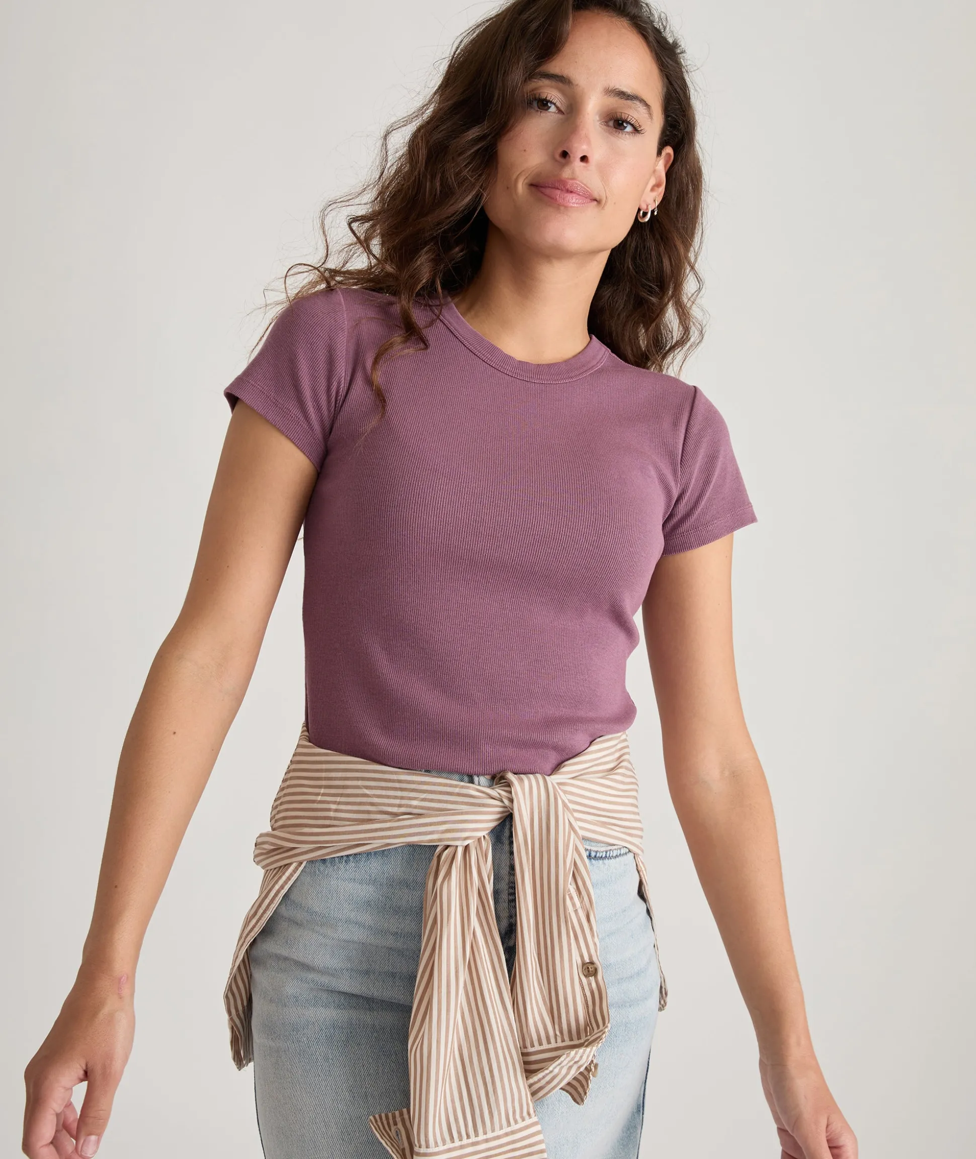 Lexi Rib Sun-In Crew Tee