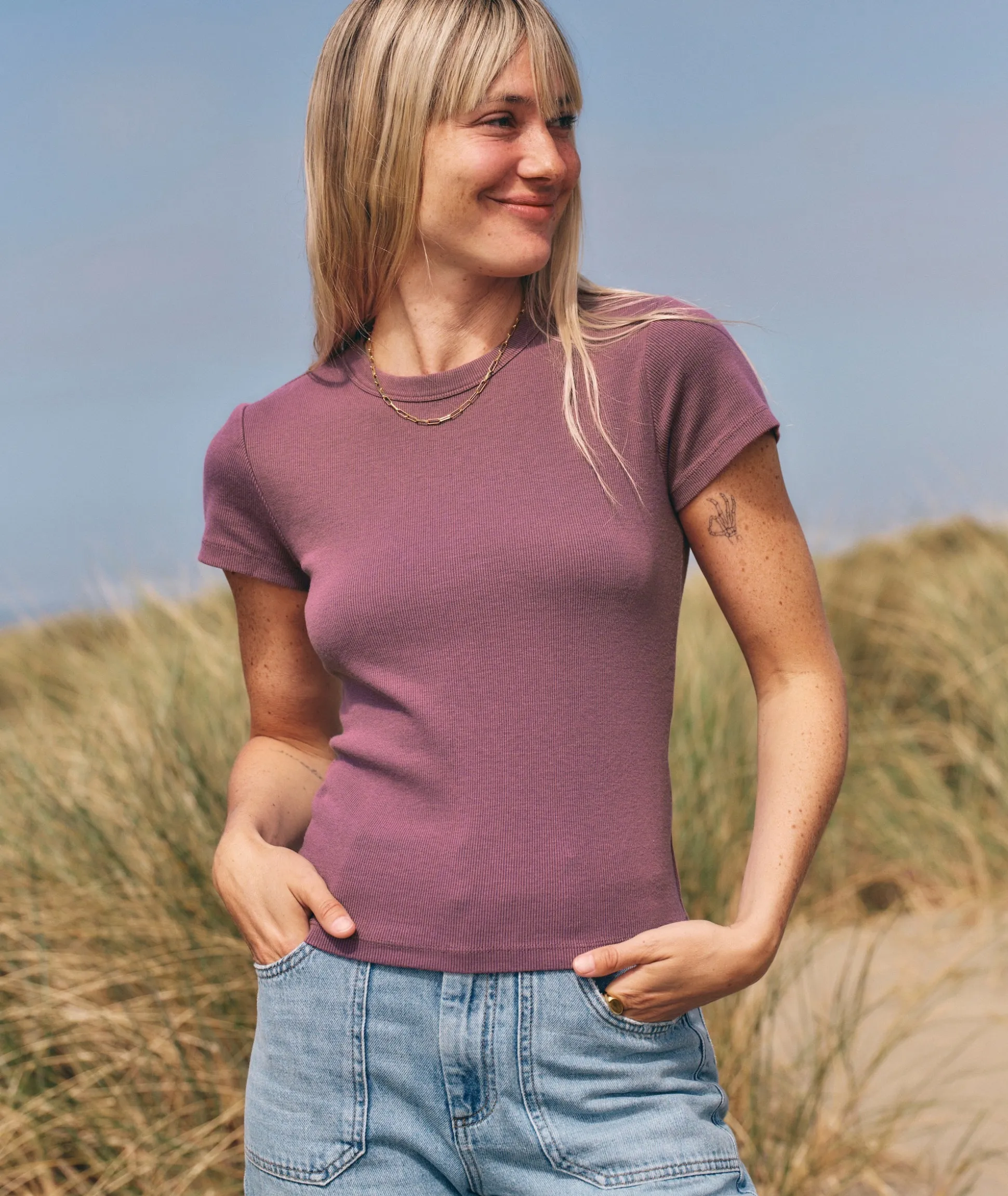 Lexi Rib Sun-In Crew Tee