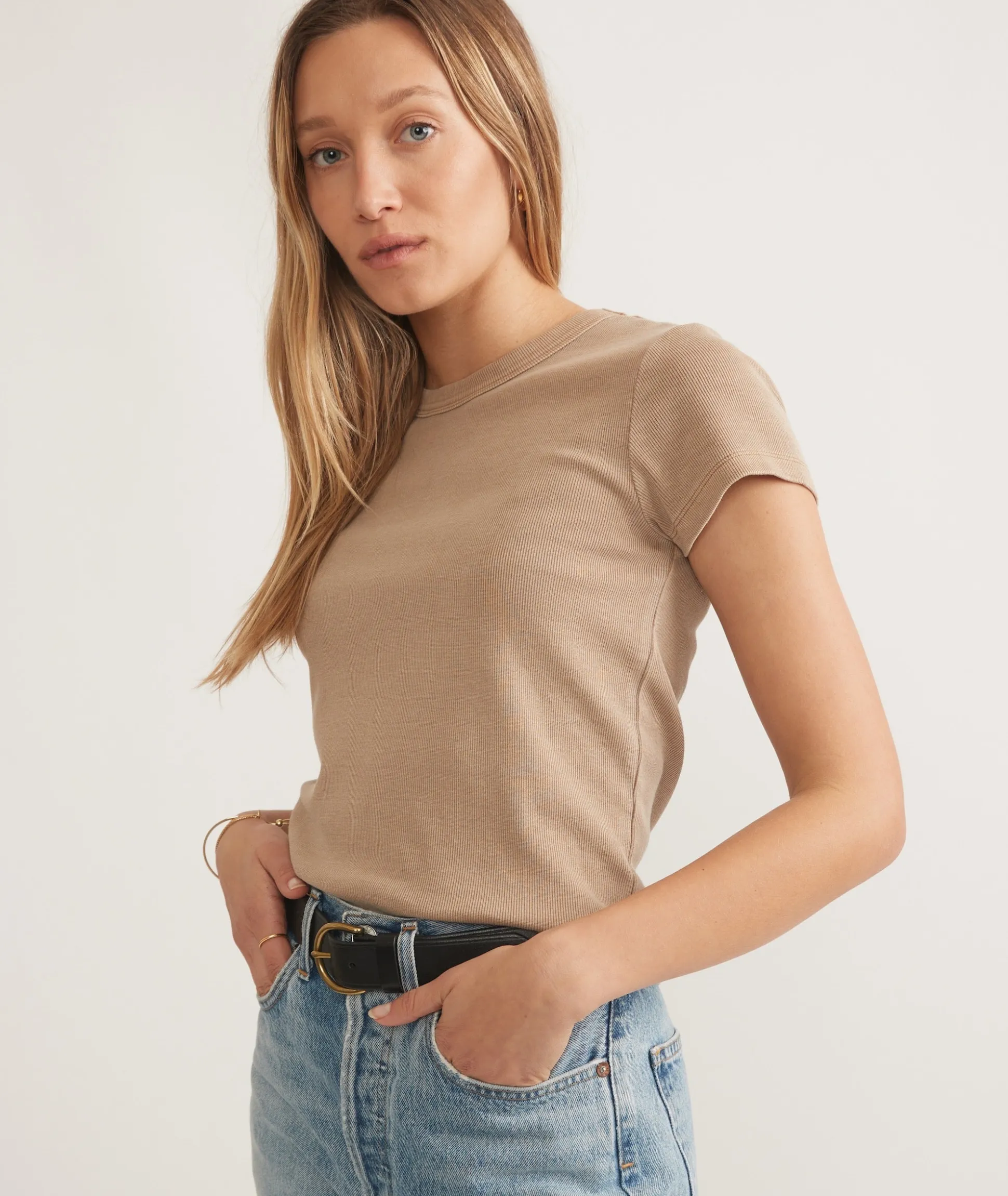 Lexi Rib Sun-In Crew Tee