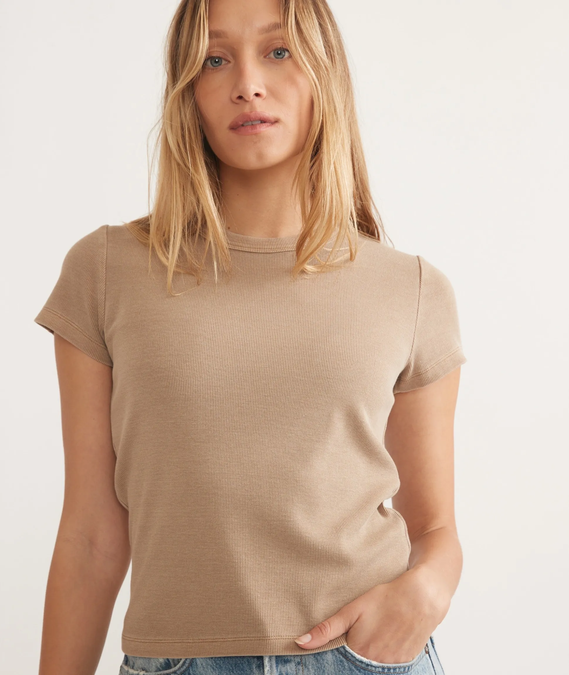 Lexi Rib Sun-In Crew Tee