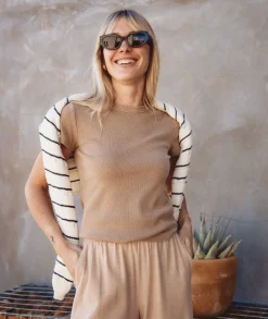 Lexi Rib Sun-In Crew Tee