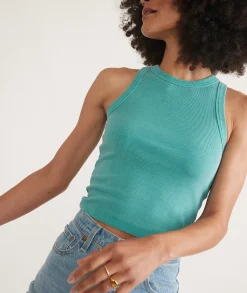 Lexi Rib Sun-In High Neck Crop Tank