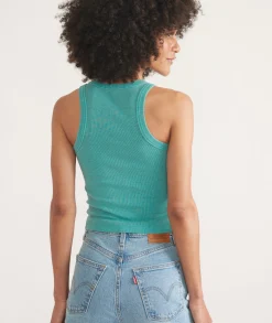 Lexi Rib Sun-In High Neck Crop Tank