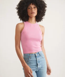 Lexi Rib Sun-In High Neck Crop Tank