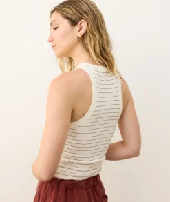 Lexi Rib Sun-In High Neck Crop Tank