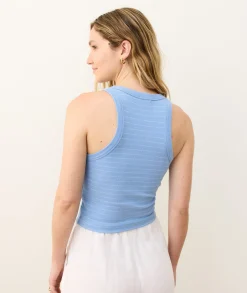 Lexi Rib Sun-In High Neck Crop Tank