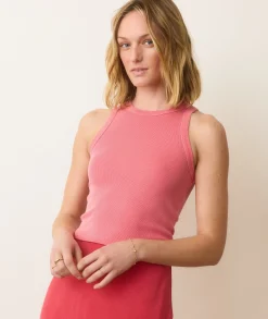 Lexi Rib Sun-In High Neck Crop Tank