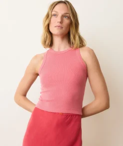 Lexi Rib Sun-In High Neck Crop Tank