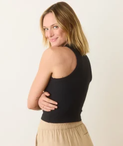 Lexi Rib Sun-In High Neck Crop Tank