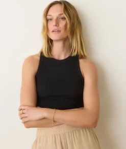 Lexi Rib Sun-In High Neck Crop Tank