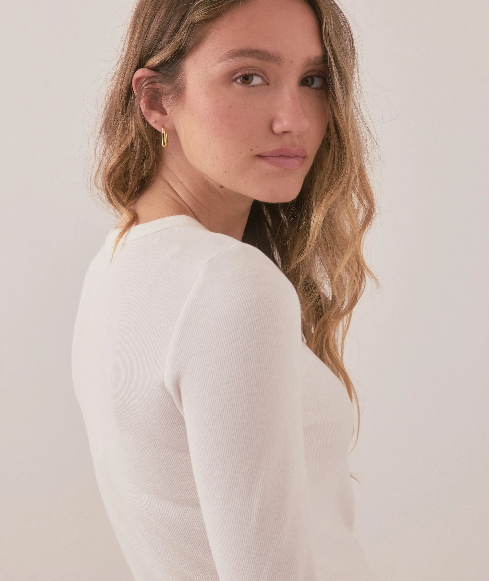 Lexi Rib Sun-In Longsleeve Crew Tee