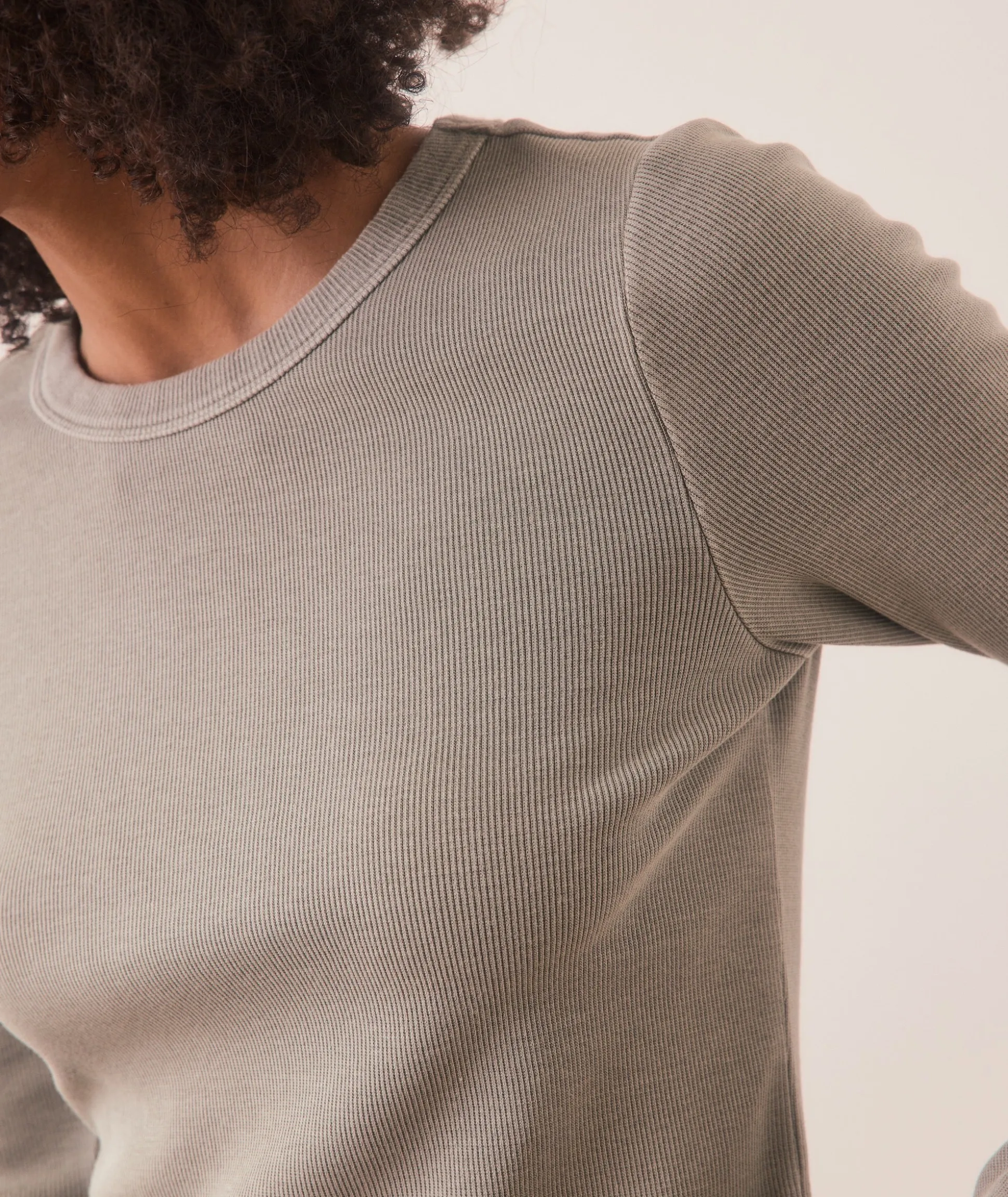Lexi Rib Sun-In Longsleeve Crew Tee